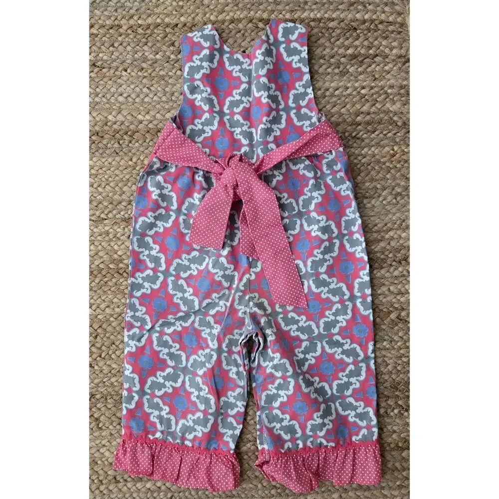 Stelly Belly Girl's Smocked Paisley Romper 12m~runs big fits 2T‎